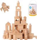 100 Pcs Wooden Blocks for Toddlers 1-3 Building Blocks for Kids