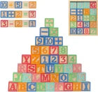 ABC Wooden Building Blocks for Toddlers 3 Large, 40 PCS Alphabet & N