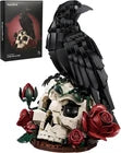 Gothic Skull & Raven Flower Building Blocks Set – Adult Gift