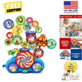 Motorized Gear Building Blocks Set - Electric Farm Spinning Toys for Ages 3-6