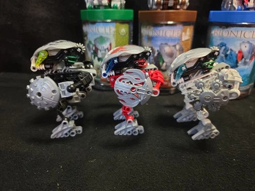 LEGO Bionicle: BOHROK-Kal 8573-8578 -Set of 6, Half With Cannisters/Manuals