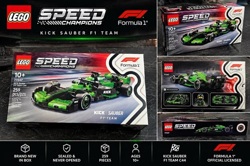 LEGO Speed Champions 77247 KICK Sauber F1 Team C44 Formula 1 Set, 259pcs