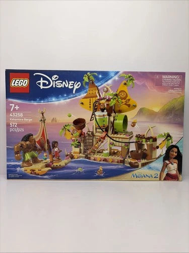LEGO Disney Moana 2 Kakamora Barge 43258 572pc Boat Moana Maui Kotu NEW Sealed