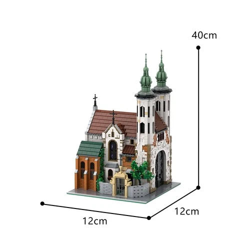 Modular Andrew's Church Medieval Church 3056 Piece Building Blocks Set