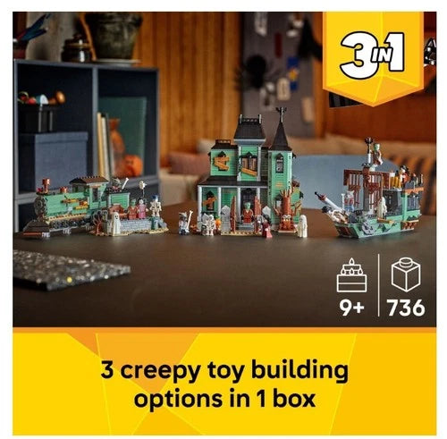 MEOW Creator 3 in 1 Haunted Mansion Building Toy for Kids - Halloween Building