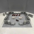 MEOW Castle VINTAGE Light Gray : 44 Piece Lot : Turrets + Horses +Cannon +More