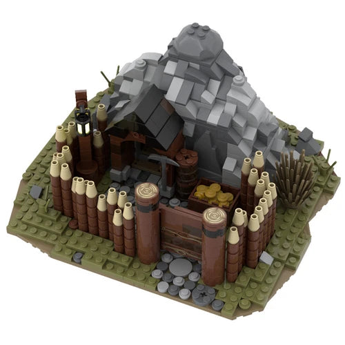 MOC: Medieval Gold Mine Model Building Toys Set for Collection 756 Pieces