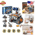 Rechargeable Robot Toy 488pc 5-in-1 STEM Building Kit App Controlled Orange