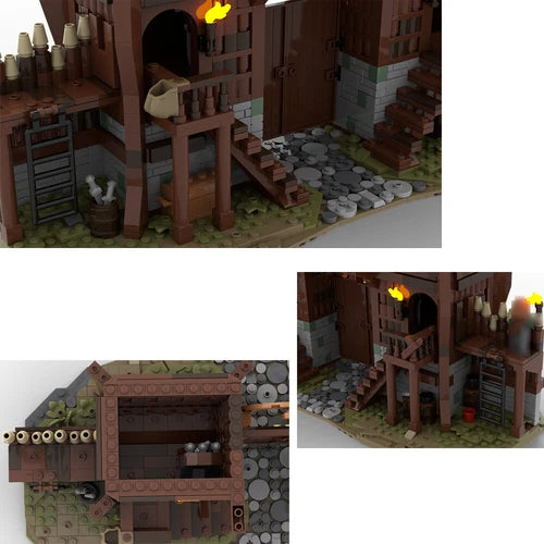 MOC: Main Gate of Castle from Movie Building Toys Set Display Model 1744 PCS