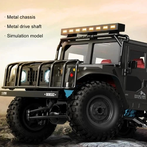 JJRC Hummer H1 1:12 RC Car 4WD Off-Road Truck – Alloy Chassis, 2.4G Remote