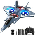Foam Remote Control Airplane for Kids Adults, RC Plane Fighter Jet Toy with LED