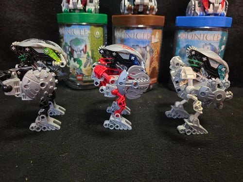 LEGO Bionicle: BOHROK-Kal 8573-8578 -Set of 6, Half With Cannisters/Manuals