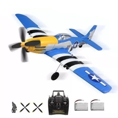New VOLANTEX P51 Mustang 4CH Fighter RC Airplane 2.4G 6-Axis Stunt Fixed-Wing
