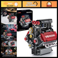 V8 Engine Model Kit - STEM Building Set for Kids & Adults, 478PCS, Battery Opera