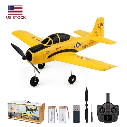 WLtoys A210 4-CH RC Plane, 2.4GHz T28 Trojan RC Airplane, Gifts for Adults Boys
