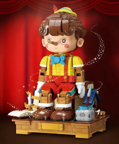 Pinnochio Puppet Building Block Set New In Box W/ Light Up Brick 1900 Pieces