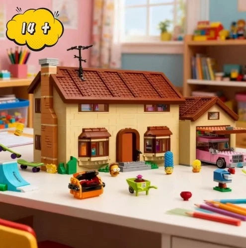 NEW 2523 PCS The Simpsons House Unbranded Building Block Set Creative MOC Toy