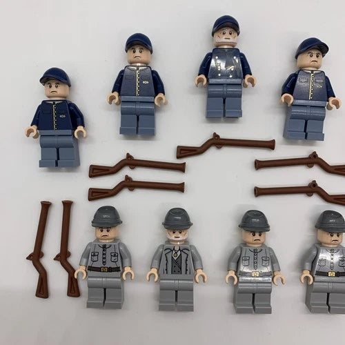 LEGO Civil War Army Soldier Minifigure Lot (100% Genuine LEGO Parts)