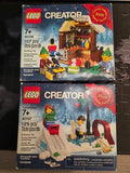 LEGO Creator Toy Workshop 40106 & 40107 Winter Skating Scene Building Set NIB