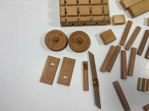 Vintage TECTO Set B Swiss Wooden Building Construction Toy MCM Wood Set 1945 EUC