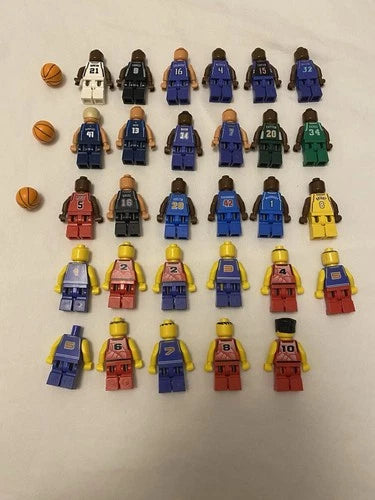 MEOW NBA Minifigures Lot Of 29 Kobe Gasol Dirk Duncan Webber McGrady Rose Peirce