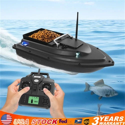 RC Fishing Bait Boat with GPS Dual Motors Fish Finder with Night Light Signal US