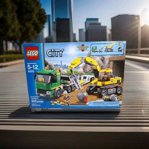 Lego City 4203 Excavator Transporter NISB factory sealed