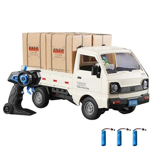 Dodoore Remote Control Car RC Kei Truck,1:16 Scale 3 Batteries, White