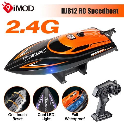 9IMOD RC Boat HJ812 High Speed Racing Boat 25KM/H 2.4G Remote Control Speedboat