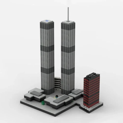 Custom MOC World Trade Center Building Blocks Set 982 Piece Architecture Modular
