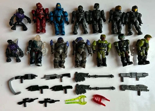 Halo Mega Bloks Construx Grunts Stalkers UNSC Covenant Elite Figures Weapons Lot