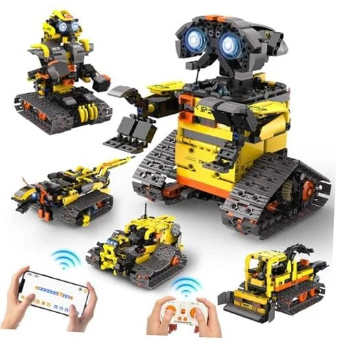 5 in1 Stem Robot Building Kit for Kids Ages 8-13, 688 PCS Remote & App Robot-2