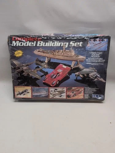 MPC Kit 1-2050 4 Complete Models Building Set Harrier Ship P-38 J Porsche 911