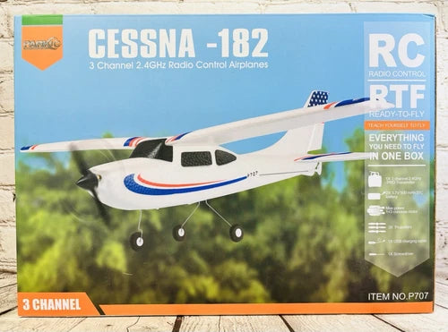 Cessna-182 RC Airplane 3 Channel RTF Ready-To-Fly Kit P707/F949 New Open Box