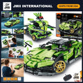 STEM Building Blocks Kit - 2-in-1 Remote Control Race Car & Robot Toy for Kids 6