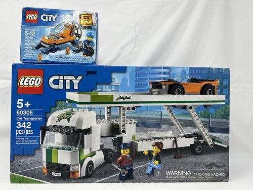 Lego City Building Set Lot 60305 Car Transporter & 60190 Ice Glider New/Sealed