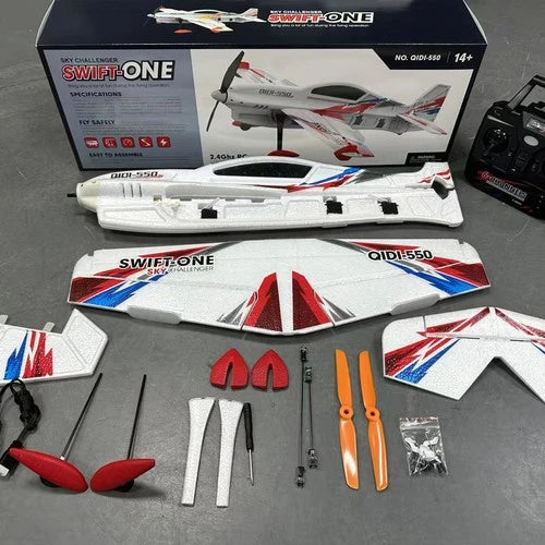 US 3D 6CH RC Airplane 505mm Wingspan Brushless One-Key Aerobatics 6Axis Gyro RTF