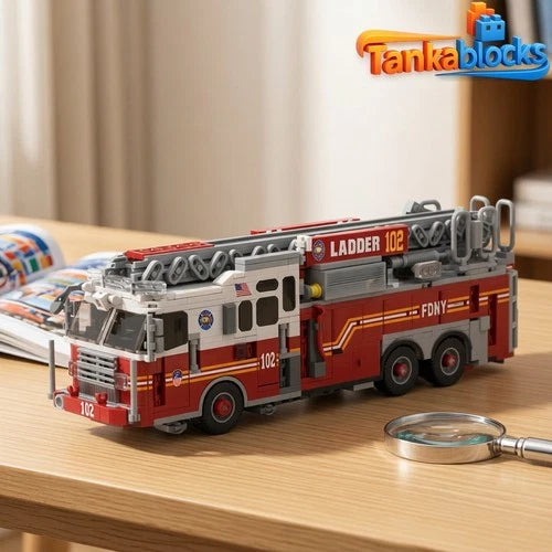 MOC-133201 New York Bedford fire truck building blocks Toys Birthday Gift set