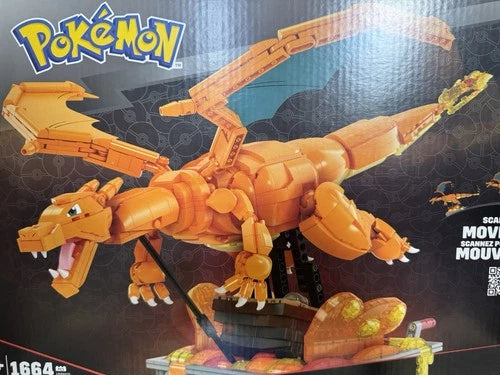MEGA Pokémon Building Toy Set Motion Charizard with 1664 Pieces NEW SEALED
