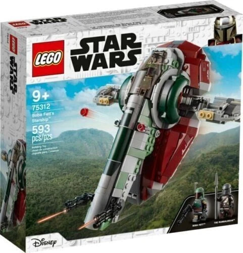 LEGO STAR WARS 75312 MANDALORIAN BOBA FETT\`S STARSHIP BUILDING SET + BOX RETIRED