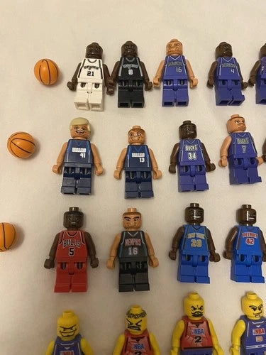 MEOW NBA Minifigures Lot Of 29 Kobe Gasol Dirk Duncan Webber McGrady Rose Peirce