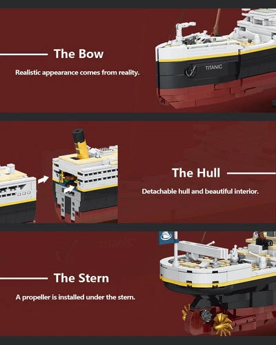 Titanic Model Building Blocks Set, 2022 Pieces Bricks, Compatible with Major Bra