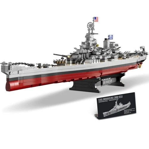 USS Missouri (BB-63) Battleship Naval Building Block Set, The Third Ship of T...