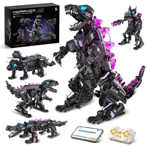 DOLIVE STEM 5 in1 Dinosaurs Building Kits for Kids Ages 8-14, Remote Control ...