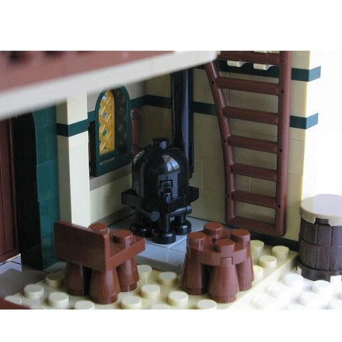 House and Barn MOC Building for Winter Village Series 746 Pcs