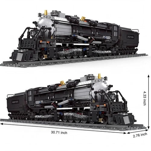 Big Boy Steam Train Building Block Toy, Locomotive Articulated Display Model ...