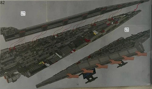 Super Star Destroyer 3150 + pcs 5 Minifigures Building Blocks Set 49 in No Box