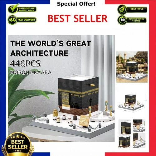 Mecca Mosque Kaaba Architecture Building Blocks Set 446 PCS Model Kit