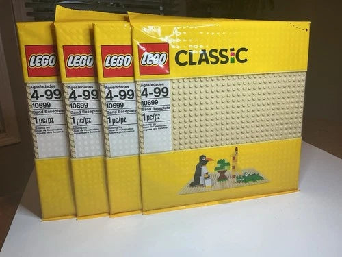 4 LEGO Classic Sand Baseplates 10699-RETIRED-ALL New and Sealed 32x32 Plates
