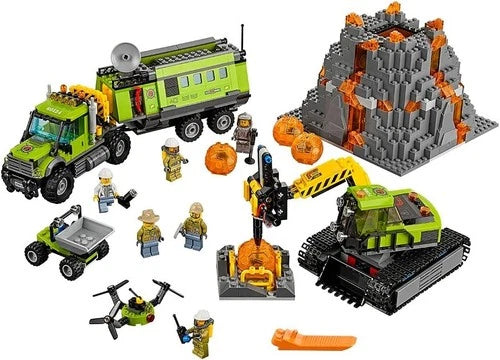 LEGO City 60124 Volcano Exploration Base - NEW Sealed Retired - Large 824pc Set